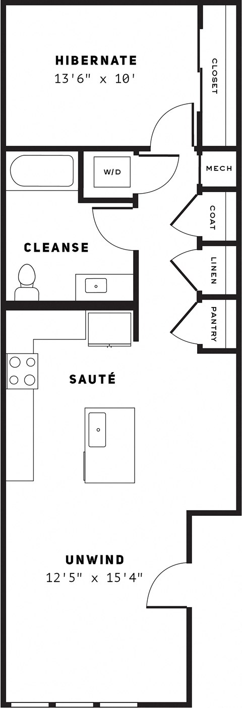 Alexan 100 Apartments LW3 Floor Plan